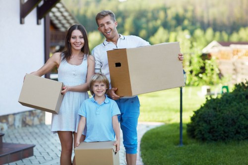 Packing boxes and furniture for short-term storage in Colyers