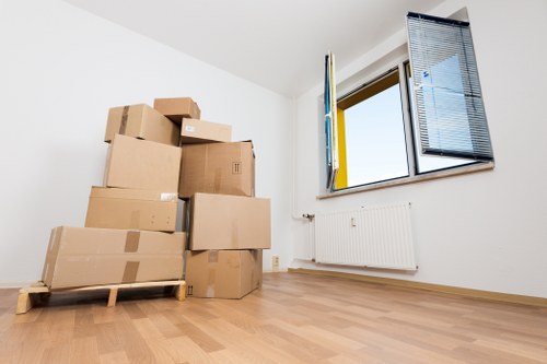 Organised storage units with clear walkways and secure placement