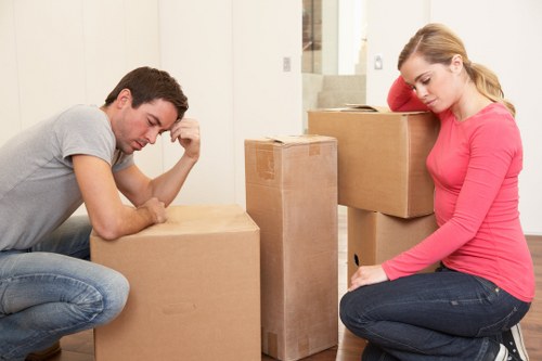 Professional packing and transport for office removals in Colyers